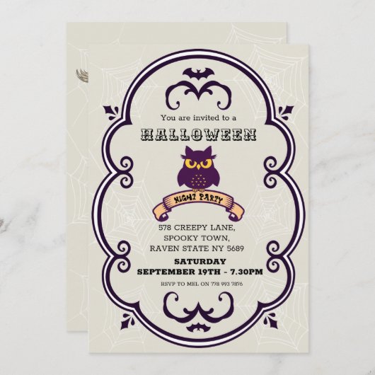  Halloween Party-uitnodiging Kaart (Voorkant / Achterkant)