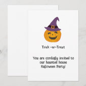 Halloween party-uitnodiging kaart (Voorkant / Achterkant)