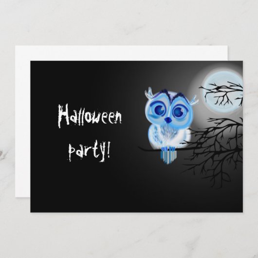 Halloween party-uitnodiging kaart (Voorkant / Achterkant)