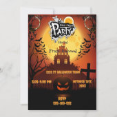 Halloween party-uitnodiging kaart (Voorkant)