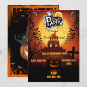 Halloween party-uitnodiging kaart (Voorkant / Achterkant)