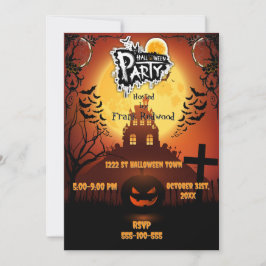 Halloween party-uitnodiging kaart