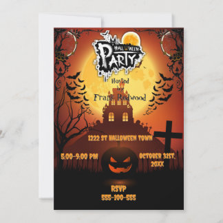 Halloween party-uitnodiging kaart