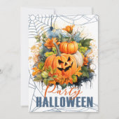 Halloween Party Uitnodiging met Fun Pumpkins (Voorkant)