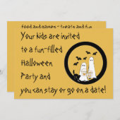 Halloween Party Uitnodiging Ouders hebben date avo (Voorkant / Achterkant)