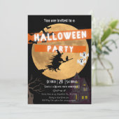 Halloween party-uitnodiging save the date (Staand voorkant)