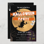 Halloween party-uitnodiging save the date (Voorkant / Achterkant)