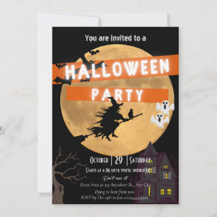 Halloween party-uitnodiging save the date