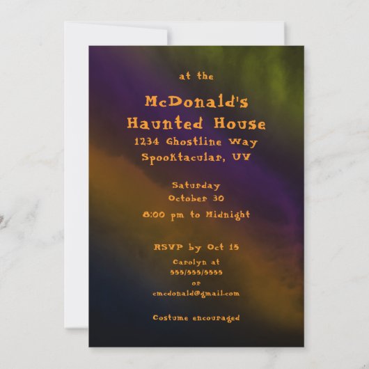 Halloween Party uitnodiging van vele Jack-O-Lanter (Achterkant)