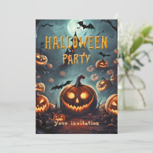 Halloween Party uitnodiging van vele Jack-O-Lanter