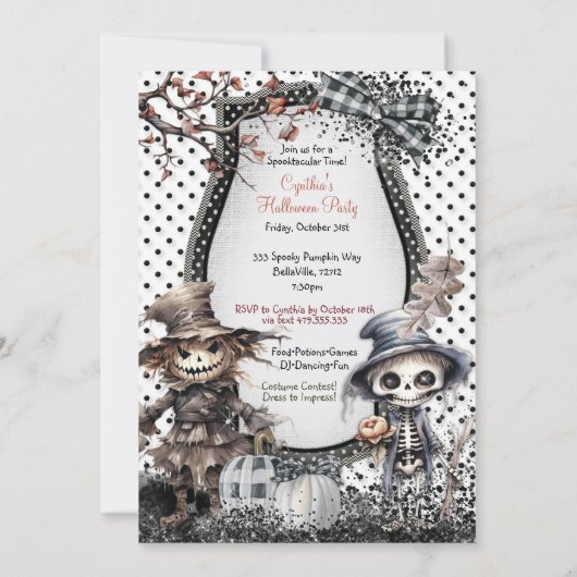 HALLOWEEN PARTY UITNODIGINGEN (Achterkant)