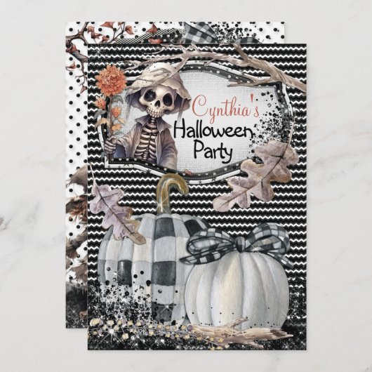 HALLOWEEN PARTY UITNODIGINGEN (Voorkant / Achterkant)