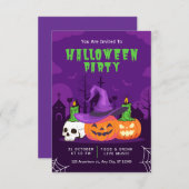 Halloween Party uitnodigingskaarten Kaart (Voorkant / Achterkant)