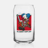 Halloween Party Verander het Jaar Kettingzaag Clow Blikvorm Glas (Voorkant)