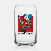 Halloween Party Verander het Jaar Kettingzaag Clow Blikvorm Glas (Achterkant)