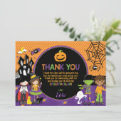 Halloween Party Verjaardagsfeest Dankjewel Card Kaart (Staand voorkant)