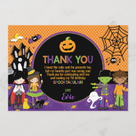 Halloween Party Verjaardagsfeest Dankjewel Card Kaart