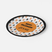 Halloween Party Voeg Tekst Naam Kinder Cake Papieren Bordje (Gekanteld)