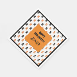 Halloween Party Voeg Tekst Naam Kinder Cake Servet