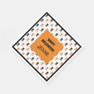 Halloween Party Voeg Tekst Naam Kinder Cake Servet