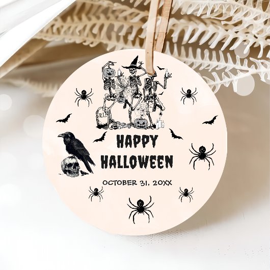 Halloween Party Volwassen  Gotische Schedel Bedankjes Labels
