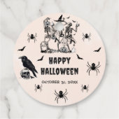 Halloween Party Volwassen  Gotische Schedel Bedankjes Labels (Achterkant)