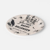 Halloween Party Volwassen Gotische Schedel Papieren Bordje (Gekanteld)