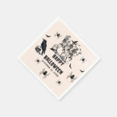 Halloween Party Volwassen  Gotische Schedel Servet (Hoek)