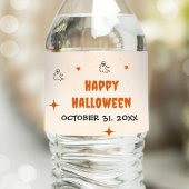 Halloween Party Volwassen  Gotische Schedel Waterfles Etiket