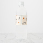 Halloween Party Volwassen Gotische Schedel Waterfles Etiket (Achterkant)