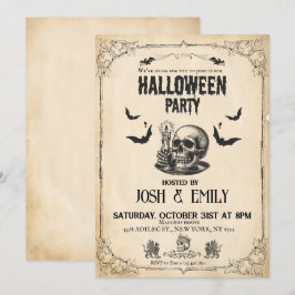 Halloween Party Volwassen Schedel Kaart
