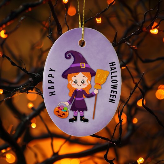 Halloween Party voor Kids Witch Keramisch Ornament