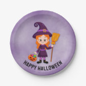 Halloween Party voor Kids Witch Paper Bord (Voorkant)