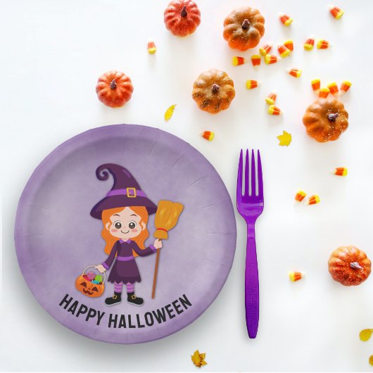 Halloween Party voor Kids Witch Paper Bord