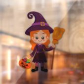 Halloween Party voor Kids Witch Raamsticker (Vel 2)