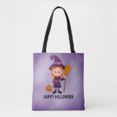 Halloween Party voor Kids Witch Tote Bag (Voorkant)