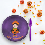 Halloween Party voor Kinderen Pompoen Papier Bord