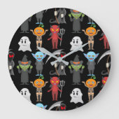 Halloween Party wandklok (Voorkant)