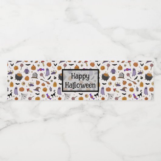 Halloween Party Waterfles Etiket (Enkel label)