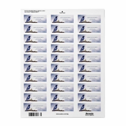 Halloween Party Waterverf Raven Etiket (Full Sheet)