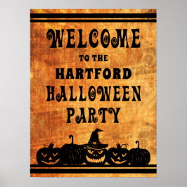 Halloween Party Welkom gepersonaliseerd Poster