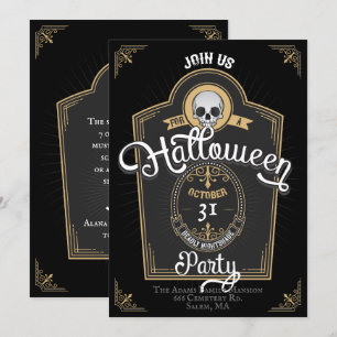 Halloween Party Whiskey Label Kaart