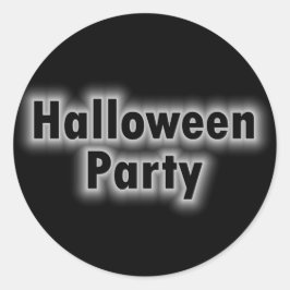Halloween Party White Glow Ronde Sticker