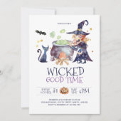Halloween Party Wied Good Time Invitation Kaart (Voorkant)
