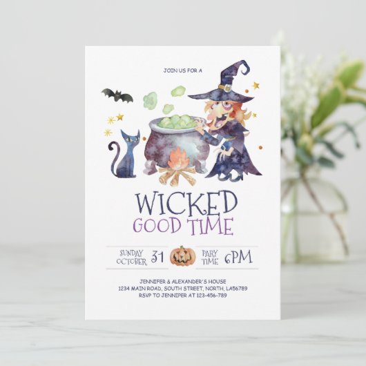 Halloween Party Wied Good Time Invitation Kaart