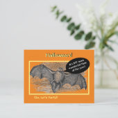 Halloween Party/Wiener Roast Uitnodiging/Bat Briefkaart (Staand voorkant)