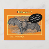Halloween Party/Wiener Roast Uitnodiging/Bat Briefkaart (Voorkant)
