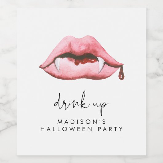 Halloween Party Wijn Etiket (Enkel label)