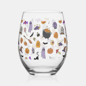 Halloween Party Wijnglas Zonder Voet (Rechts)