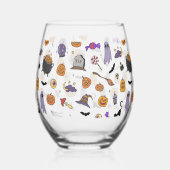 Halloween Party Wijnglas Zonder Voet (Links)
